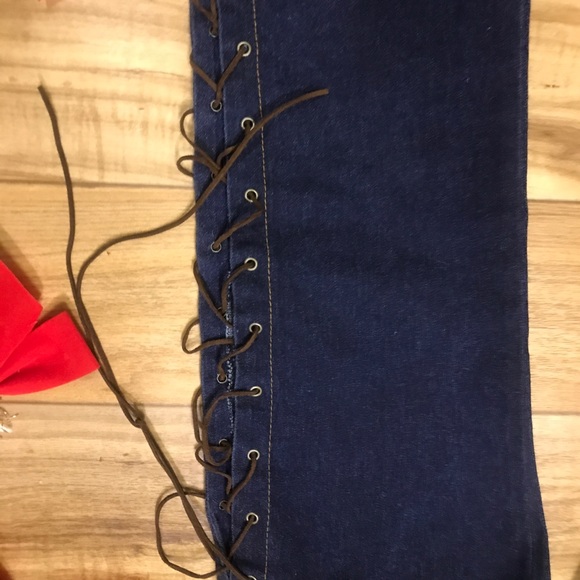 Forever 21 Stretch Side Tie-Up Jeans - Picture 4 of 14